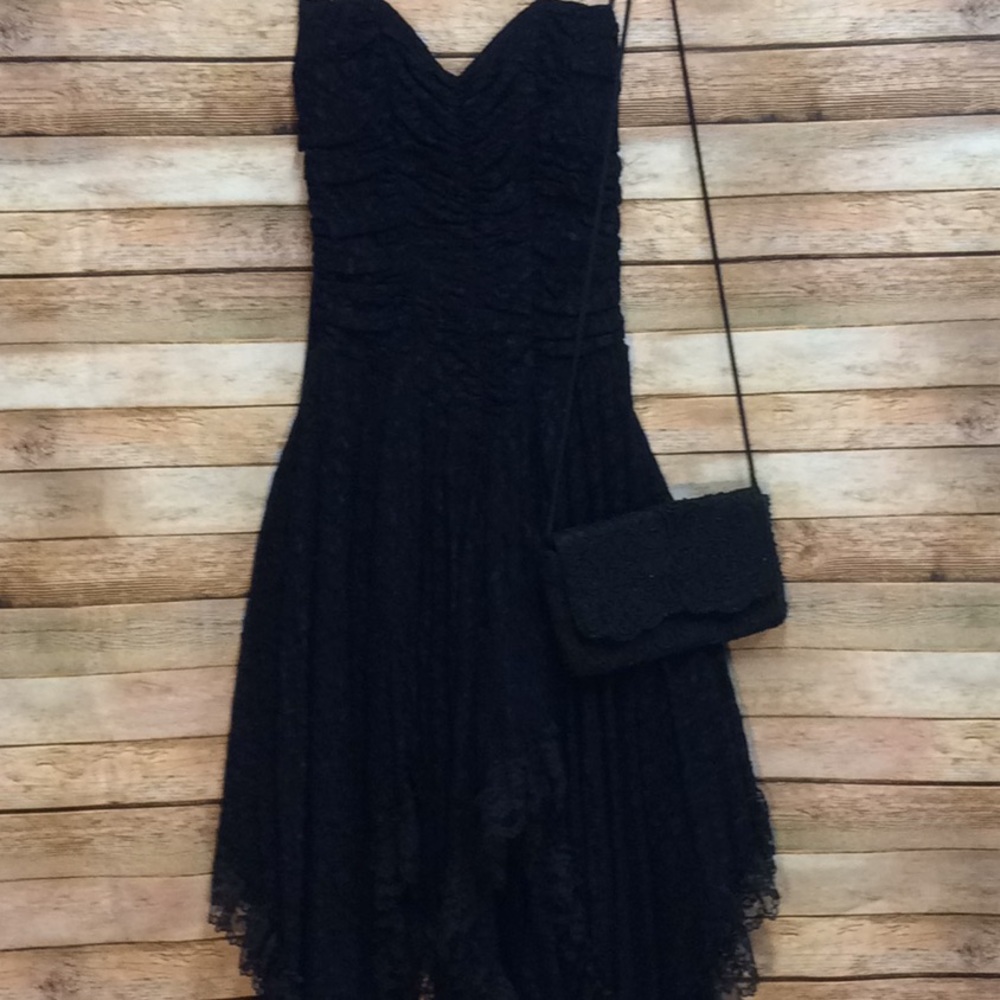 Vintage Sexy Black Lace Dress Florencia Fiume